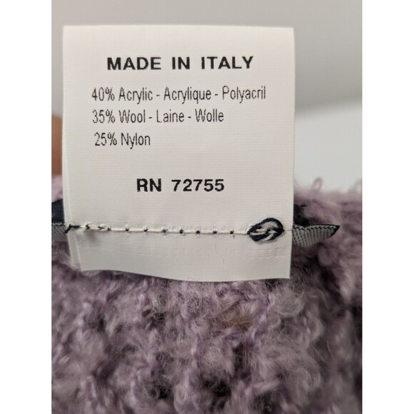 Cintelli e Galluzzo Purple Chic Wool Blend Fleece Beret Hat O/S Made In Italy - Picture 7 of 7